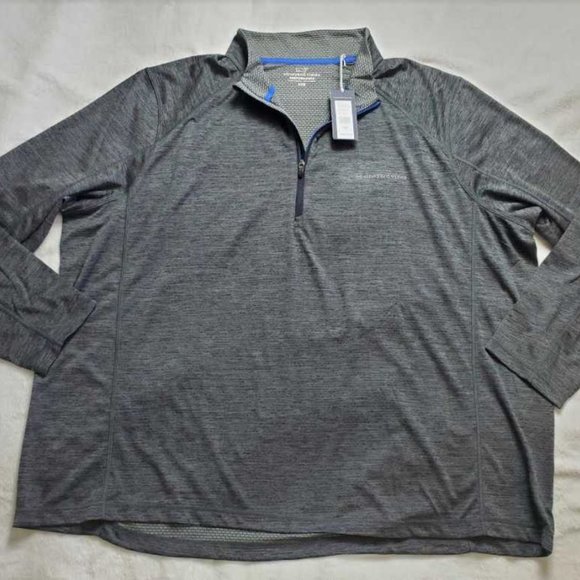 New men's Big & TallVineyard Vines Sankaty 1/2 zip pullover sweater